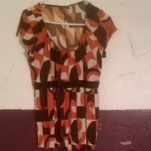 Siren Lily Multicolor Geometric Blouse